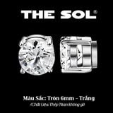  Khuyên Tai Thép Titan Magnet Diamond - Tròn [1 CHIẾC] 