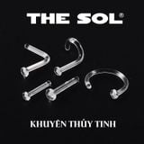  Khuyên Thủy Tinh Unisex - Thanh Thẳng 