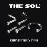  Khuyên Thủy Tinh Unisex - Chân C 