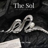  Kẹp Gắp Hàn Quốc Silver Wave & Pearl 
