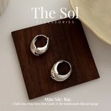  Bông Tai Hàn Quốc Oval Hoops 