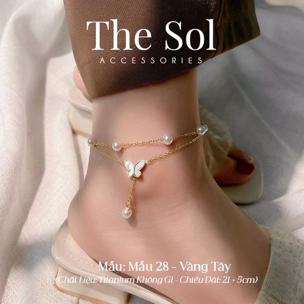  Lắc Chân Titan Double Pearls 