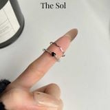  Set Nhẫn Hàn Quốc Mini Black Heart - Bộ 2 Chiếc 