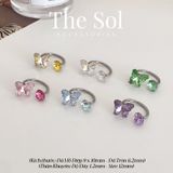  Khuyên Tai Titan SEPTUM Đá Hồ Điệp Màu Sắc 
