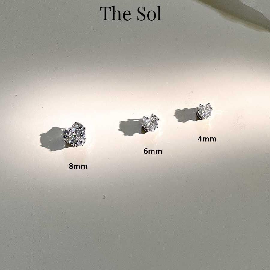  Khuyên Tai Titan Unisex Gems Magnet - Trái Tim [1 CHIẾC] 