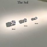  Khuyên Tai Titan Unisex Gems Magnet - Vuông [1 CHIẾC] 