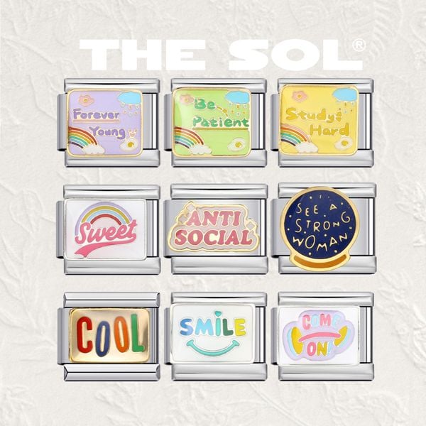  Charm Titan Italian Bracelet - The Quotes 