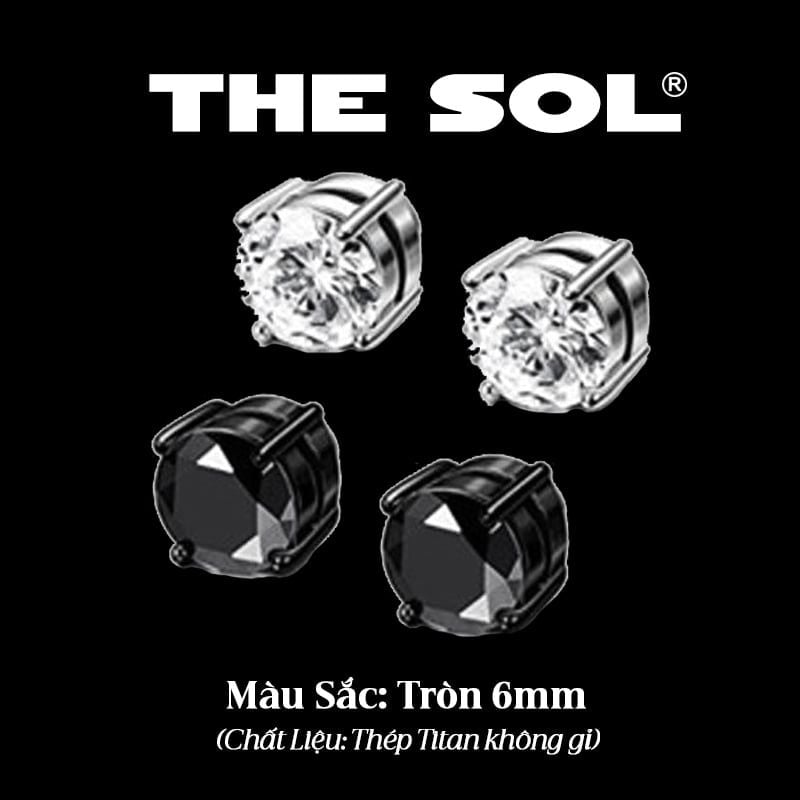 Khuyên Tai Thép Titan Magnet Diamond - Tròn [1 CHIẾC] 