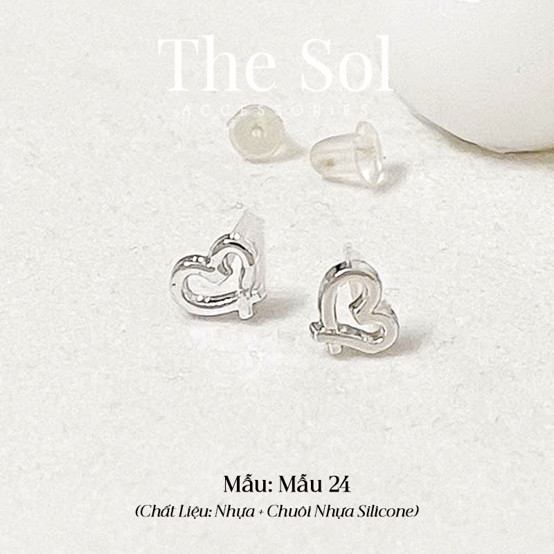  Bông Tai Nhựa 7K - BTN001 / BTN002 / BTN003 / BTN004 