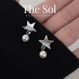  Bông Tai Hàn Quốc Star On Pearl 