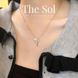  Dây Chuyền Hàn Quốc Metal Dia Bow 