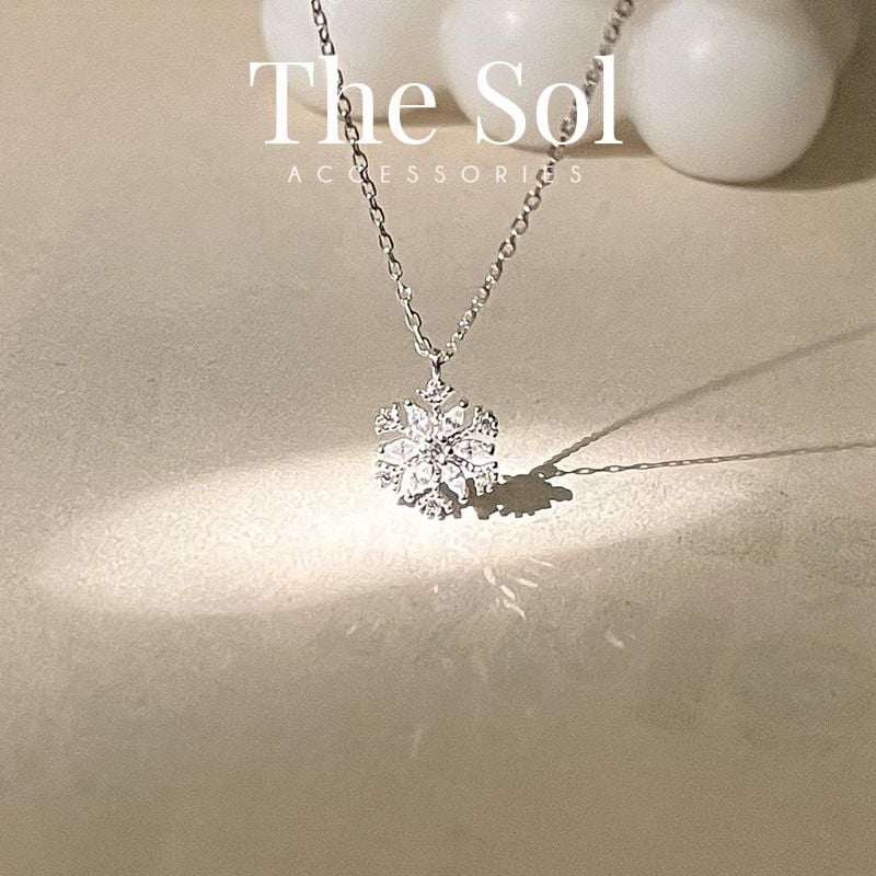  Dây Chuyền Bạc The Snow Flower 