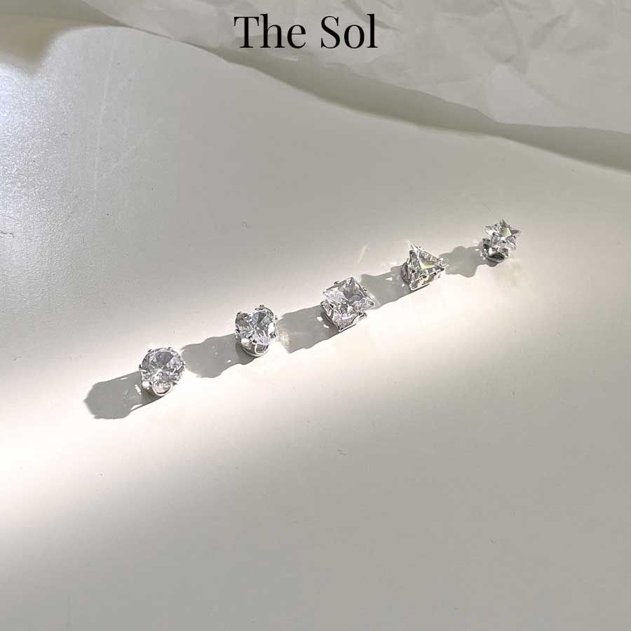  Khuyên Tai Titan Unisex Gems Magnet - Ngôi Sao [1 CHIẾC] 