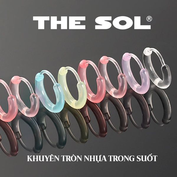  Khuyên Tai Nhựa Trong Suốt Khuyên Tròn 