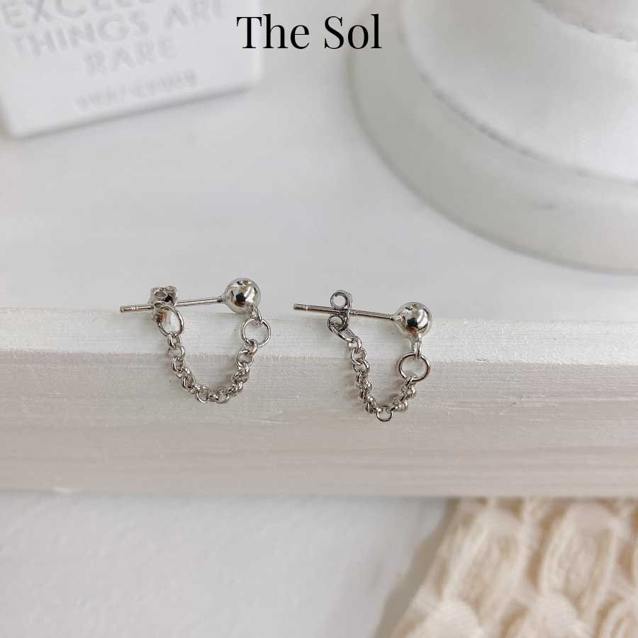  Bông Tai Hàn Quốc Mini Long Chain 