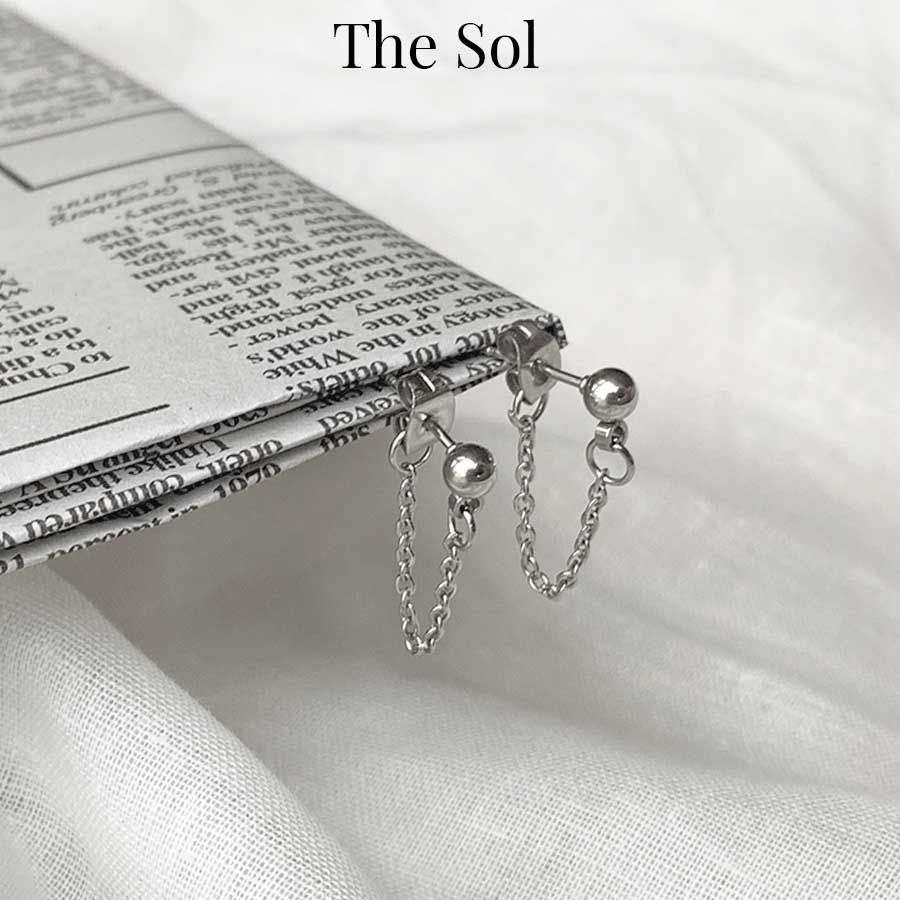  Bông Tai Hàn Quốc Mini Long Chain 