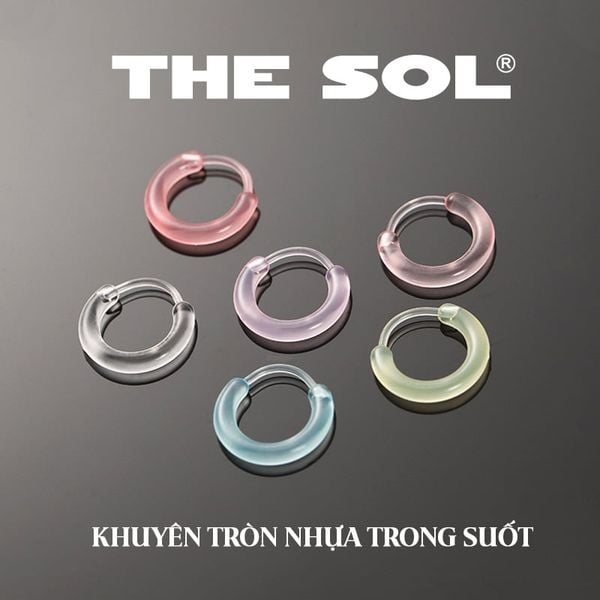  Khuyên Tai Nhựa Trong Suốt Khuyên Tròn 
