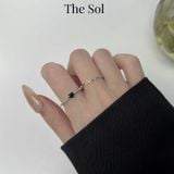  Set Nhẫn Hàn Quốc Mini Black Heart - Bộ 2 Chiếc 
