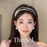  Cài Tóc Hàn Quốc Triple Pearls 