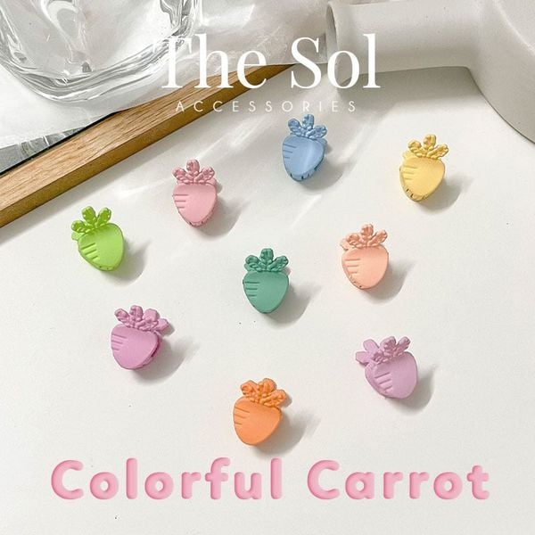  Kẹp Tóc Colorful Mini Carrot - 1 Chiếc 