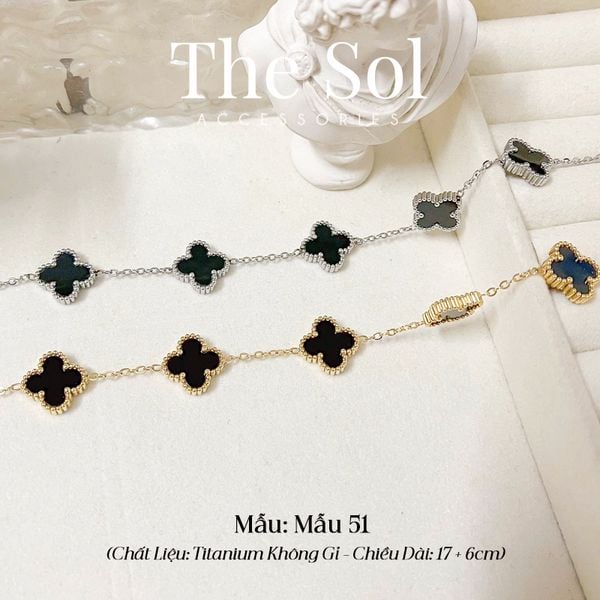  Lắc Tay Titan Black Lou 1.3cm - Mẫu 51 