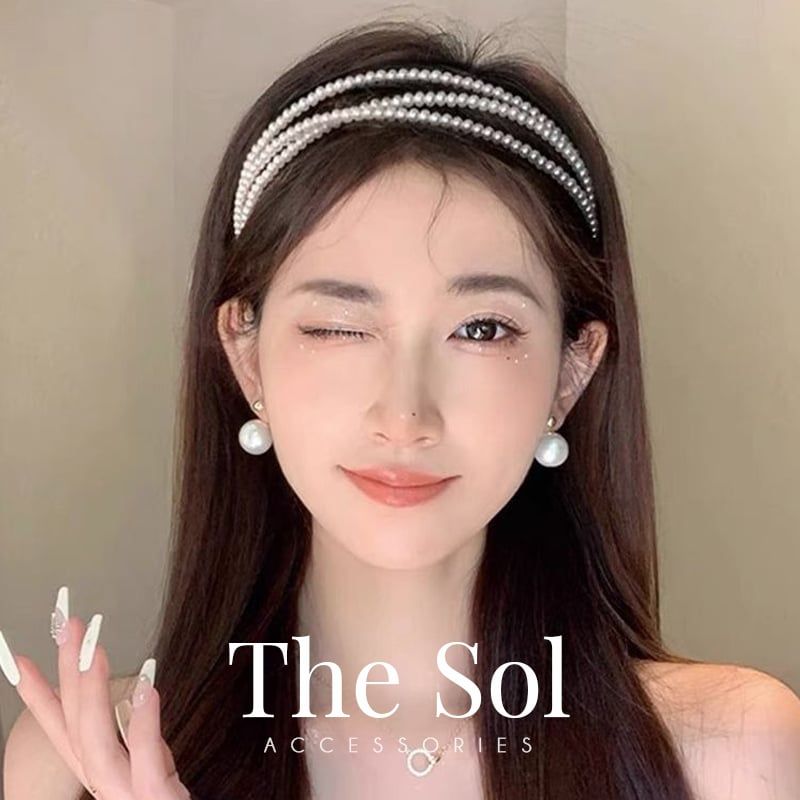  Cài Tóc Hàn Quốc Triple Pearls 