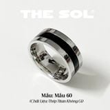  Nhẫn Titan Unisex Black Line 8mm - Mẫu 60 