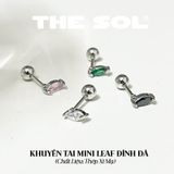  Khuyên Tai Thép Xi Mạ Mini Leaf - Mẫu 46 