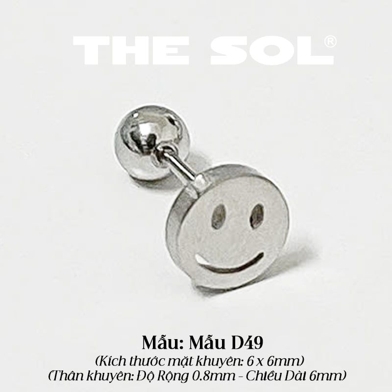  Khuyên Tai Titan Smiler - Mẫu D49 