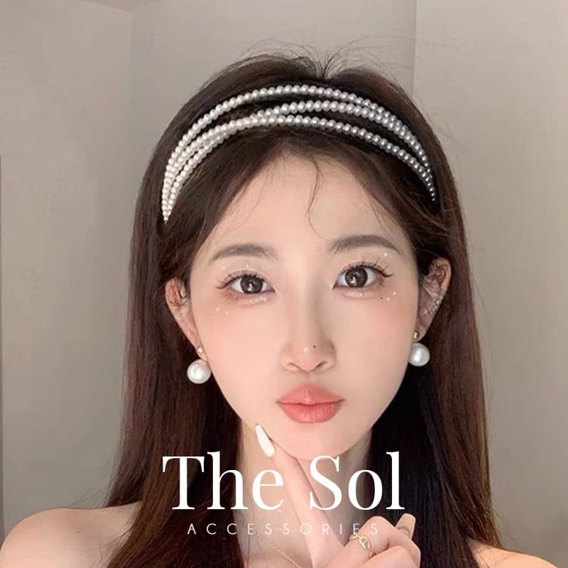  Cài Tóc Hàn Quốc Triple Pearls 