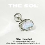  Khuyên Tai Thép Xi Mạ The Opal - Mẫu 122,123,124,125 