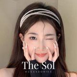  Cài Tóc Hàn Quốc Triple Pearls 