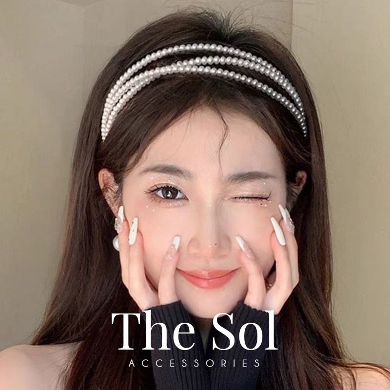  Cài Tóc Hàn Quốc Triple Pearls 