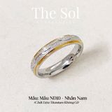  Nhẫn Titan Couple Golden Line - Mẫu NĐ10 