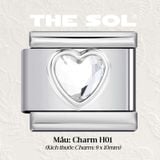  Charm Titan Italian Bracelet - Colour Heart 