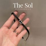  Choker Hàn Quốc Black Leather C.D 