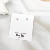  Bông Tai Titan Basic Ngọc - Tròn 6 Chấu 