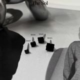  Bông Tai Titan Basic Ngọc - Vuông 