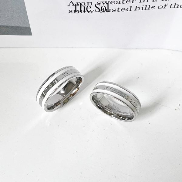  Nhẫn Titan DW - Satin White - Mẫu 78 