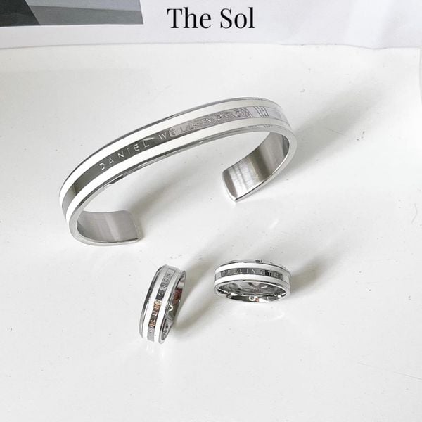  Nhẫn Titan DW - Satin White - Mẫu 78 