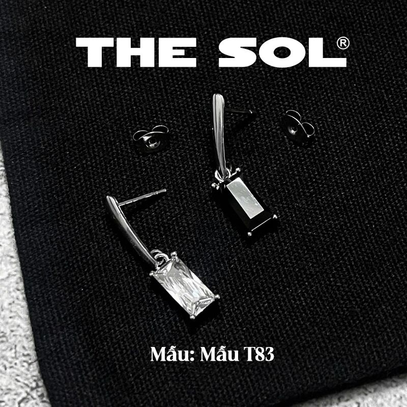  Khuyên Tai Titan Dia Rectangle - Chuôi Chốt 
