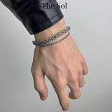  Lắc Tay Titan Unisex Double Oval Chain - Mẫu 34 