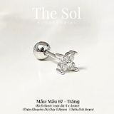  Khuyên Tai Thép Xi Mạ Mini Flower - Mẫu 67 