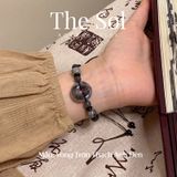  Lắc Tay Hàn Quốc Black Quartz 