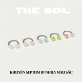  Khuyên Tai Titan Unisex SEPTUM Bi Nhựa Màu Sắc 