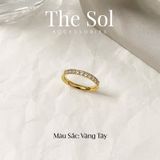 Nhẫn Titan Half Diamond Line 