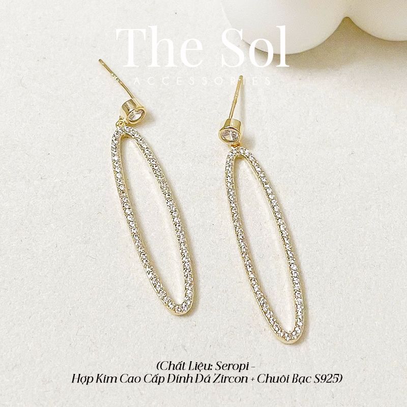  Bông Tai Seropi Oval Golden 