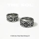  Nhẫn Titan Unisex Chrome & Square - Mẫu 65 