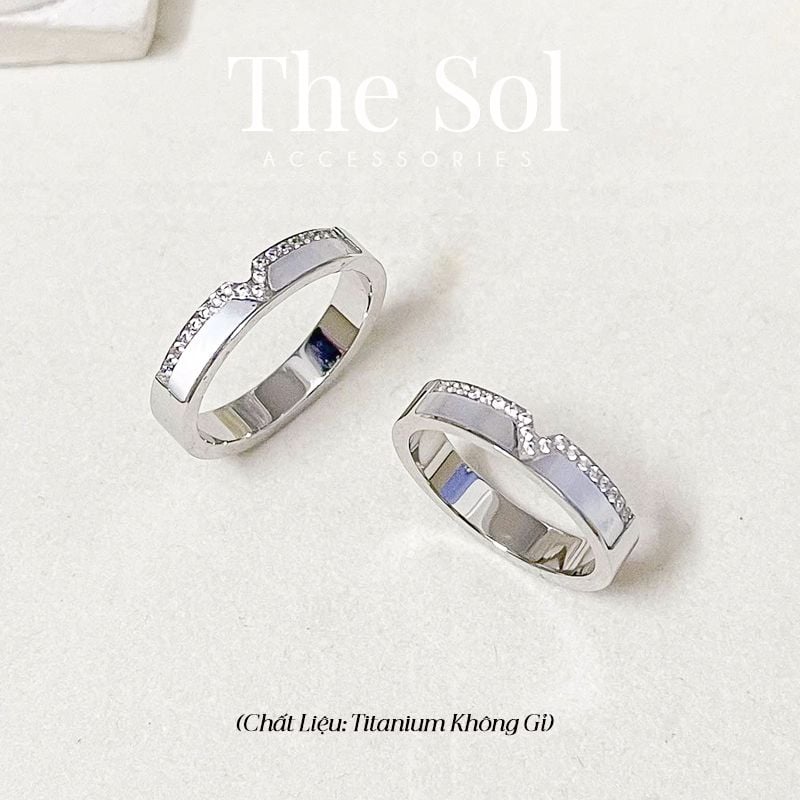  Nhẫn Titan Diamond V Narce - Mẫu 132 