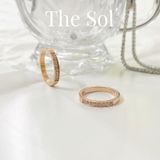  Nhẫn Titan Half Diamond Line 2 